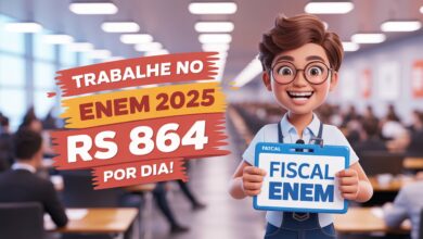 MEC abre inscrições para certificadores do ENEM 2025 com diárias de até R$ 864. Inscrições até 30/06! Confira detalhes e inscreva-se!