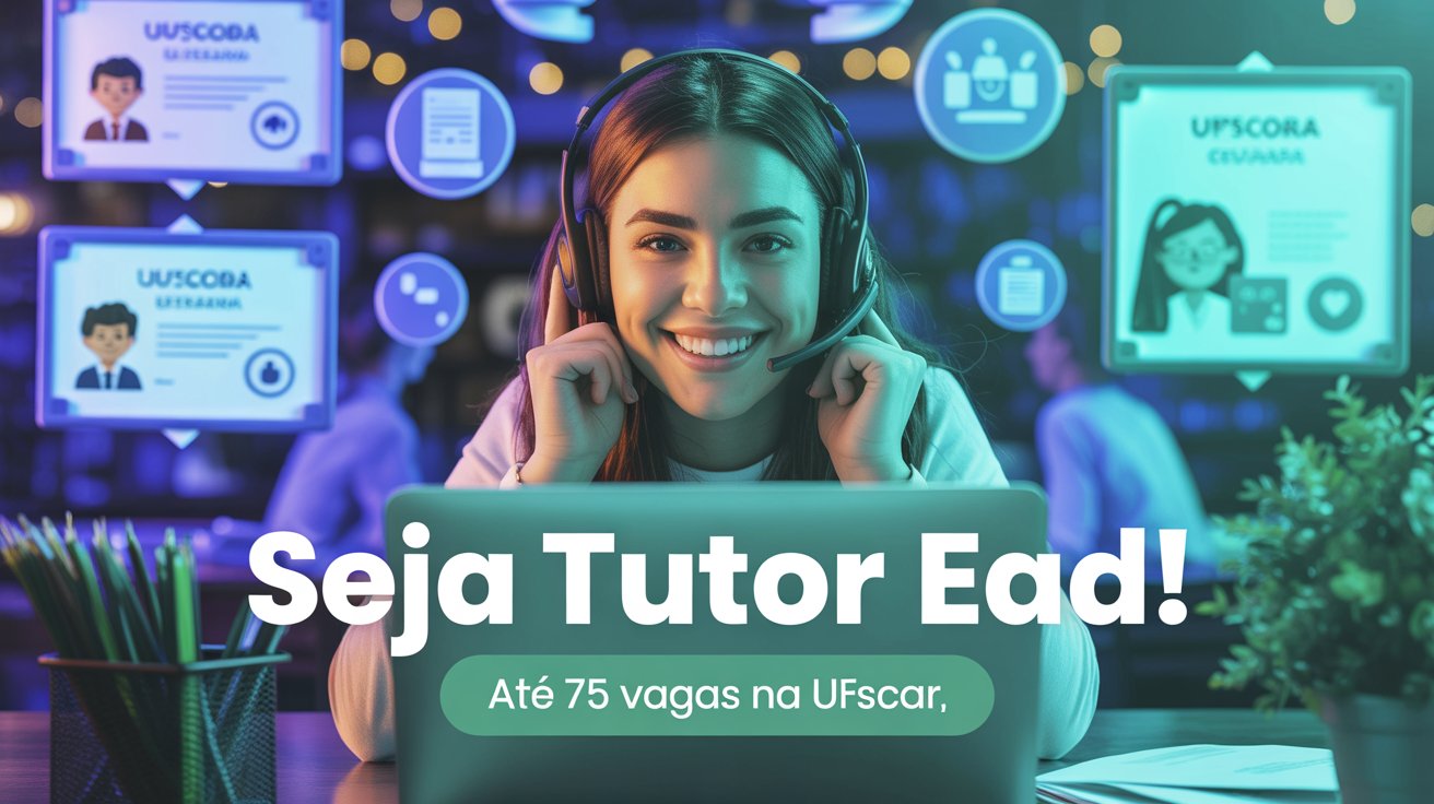 Encerram hoje as inscrições para tutor EAD da UFSCar! Bolsa de R$1.100 e atuação online em curso sobre relações étnico-raciais.