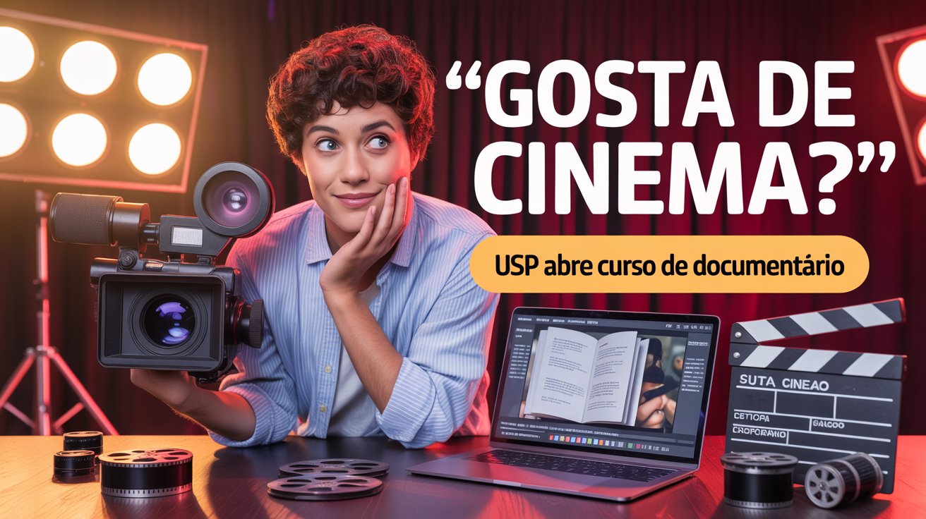 A USP abriu um curso gratuito de roteiro de documentário! São 50 vagas. Saiba como se inscrever e transformar suas histórias em filmes.