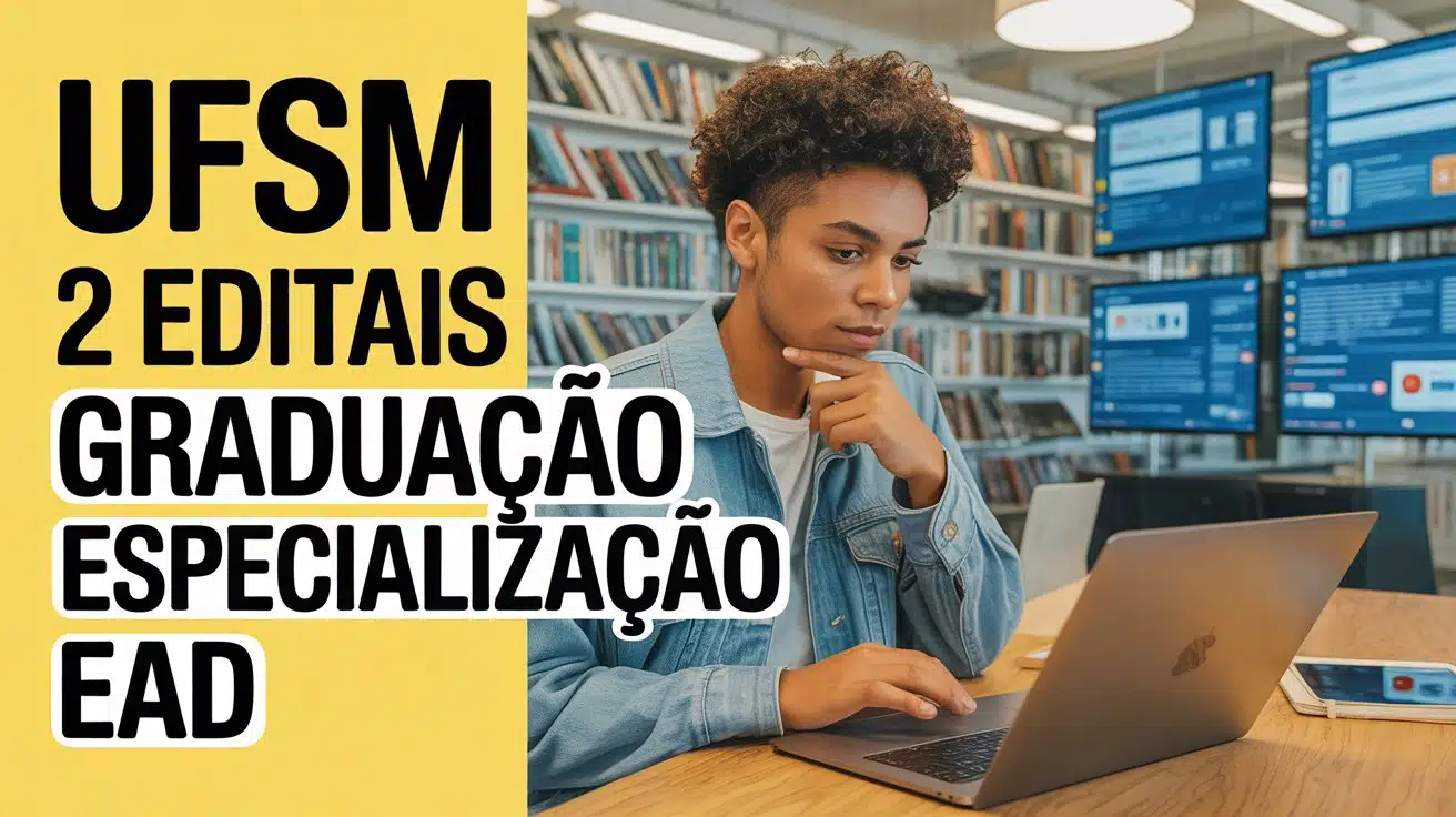 UFSM lança 1.050 vagas EAD para 2025! Cursos de graduação e especialização totalmente gratuitos. Veja os editais inscreva-se!