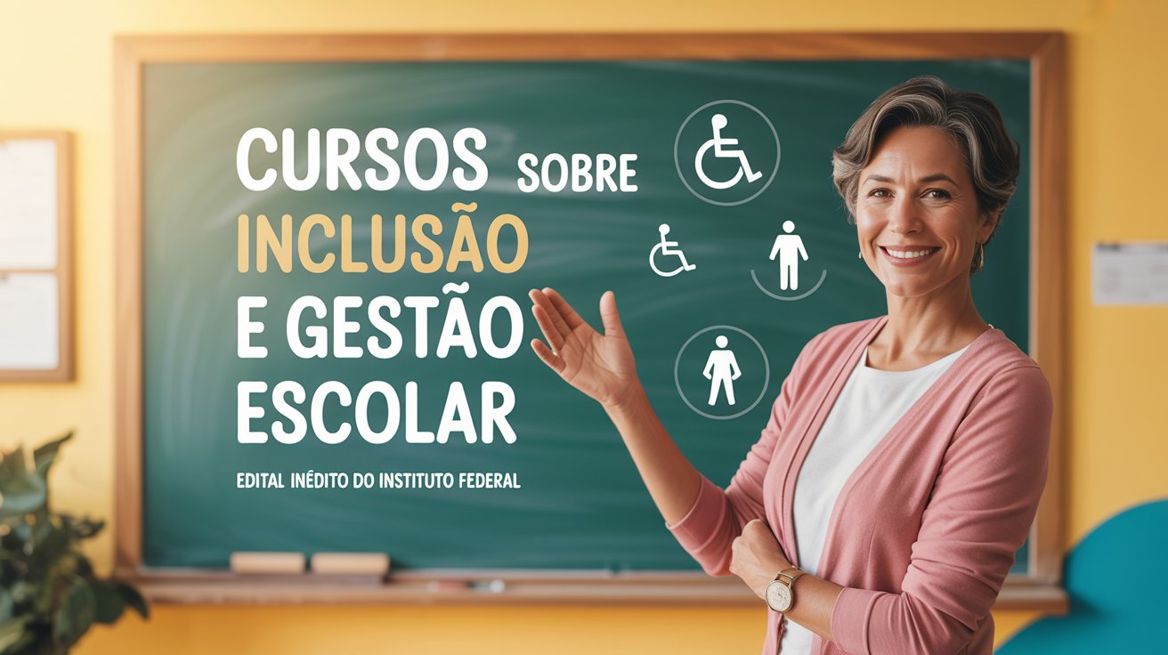 IF Goiano oferece 1.300 vagas em cursos gratuitos para formação em inclusão escolar e gestão democrática. Inscrições até 03/08/2025!