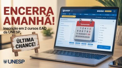 Inscrições até amanhã! Garanta sua vaga na especialização gratuita EAD da Unesp. São 300 vagas para professores. Inscreva-se já!