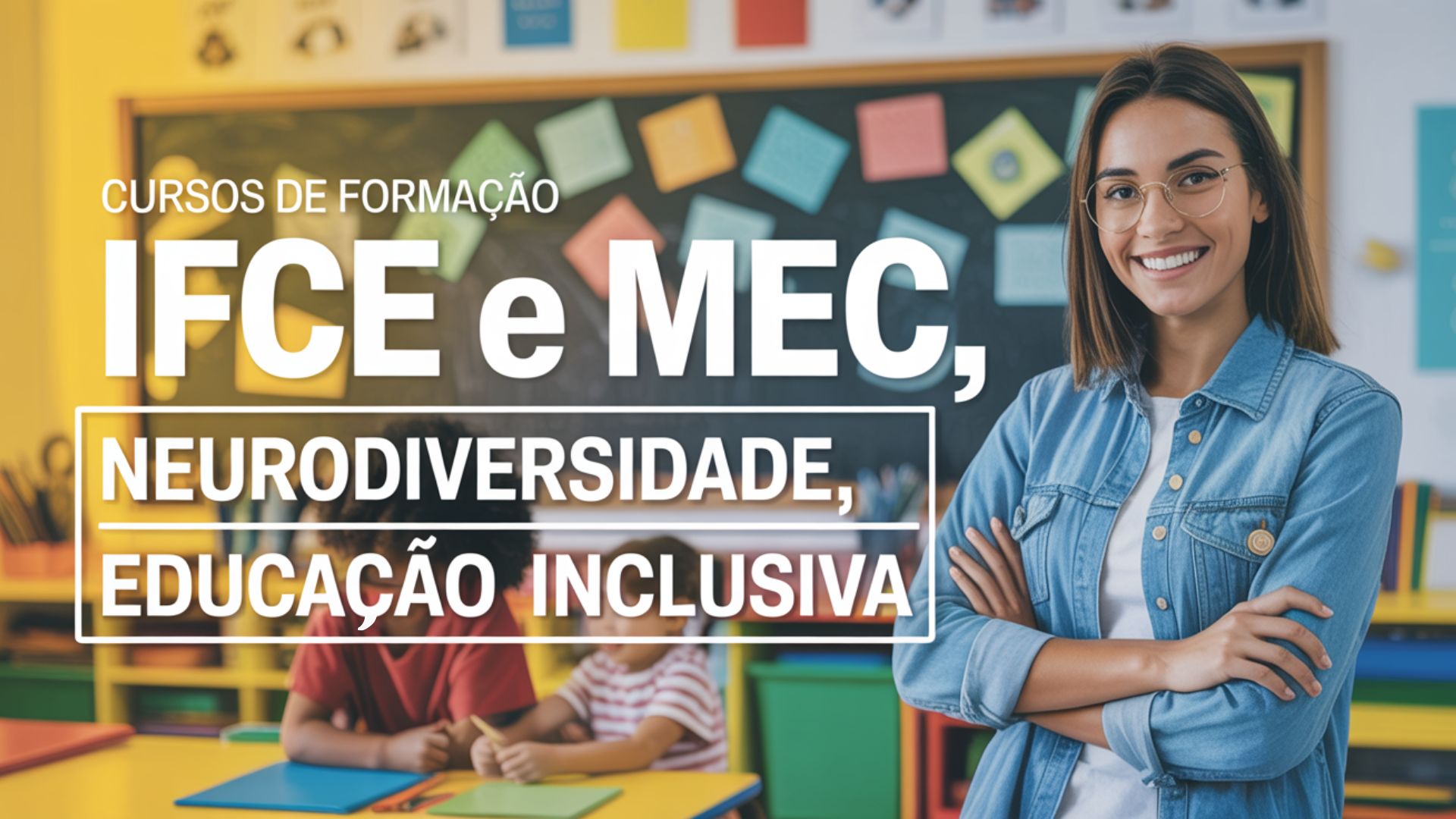 IFCE e MEC oferecem 2000 vagas em cursos gratuitos de educação inclusiva para professores da rede pública. Formação online de 180h.