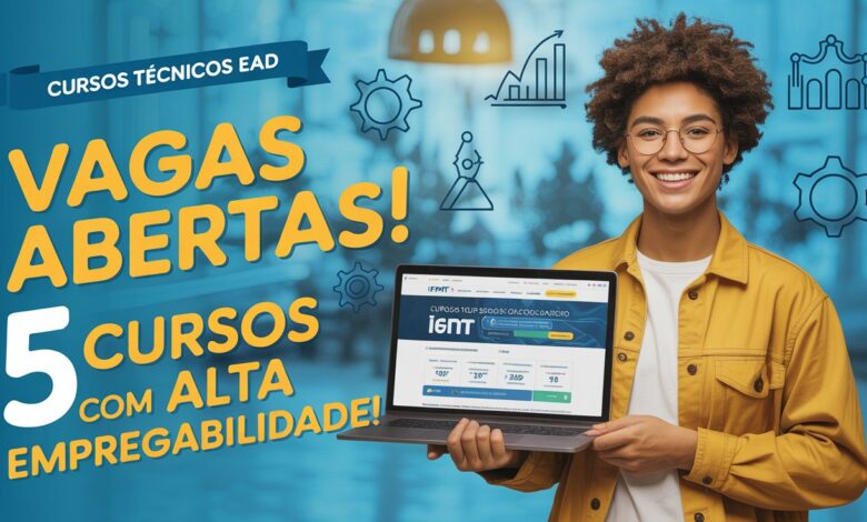 IFMT abre 2.500 vagas em cursos técnicos EAD gratuitos para servidores da educação. Oportunidade de qualificação com alta empregabilidade.