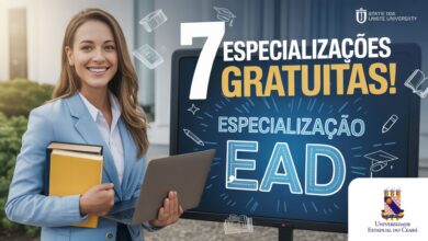 Mais de 1 mil vagas em Cursos de Especialização EAD da UECE na área Educacional! Inscrições prorrogadas até 13/07. Certificação CAPES/MEC.