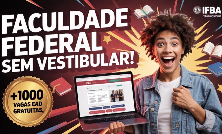 Sonha com um diploma federal? O IFBA oferece Graduação EAD 100% gratuita. Administração Pública e Educação Física. Seleção sem vestibular.