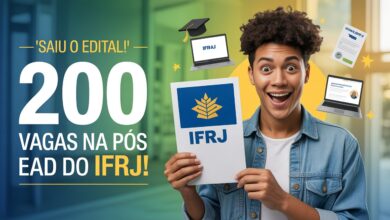 Pós-graduação com selo CAPES/MEC e de graça! IFRJ oferece 200 vagas EAD por ordem de inscrição. O prazo final é HOJE, 19/07.