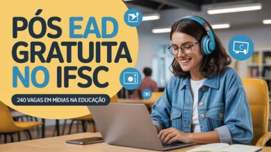 IFSC oferece 240 vagas para Especialização gratuita em Mídias na Educação (EAD). Inscrições de 01 a 21 de julho de 2025. Inscreva-se já!
