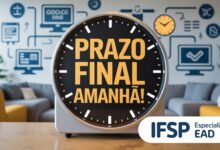 Inscrições para Especialização EAD gratuita do IFSP terminam amanhã! Garanta sua vaga e transforme sua carreira na educação profissional.