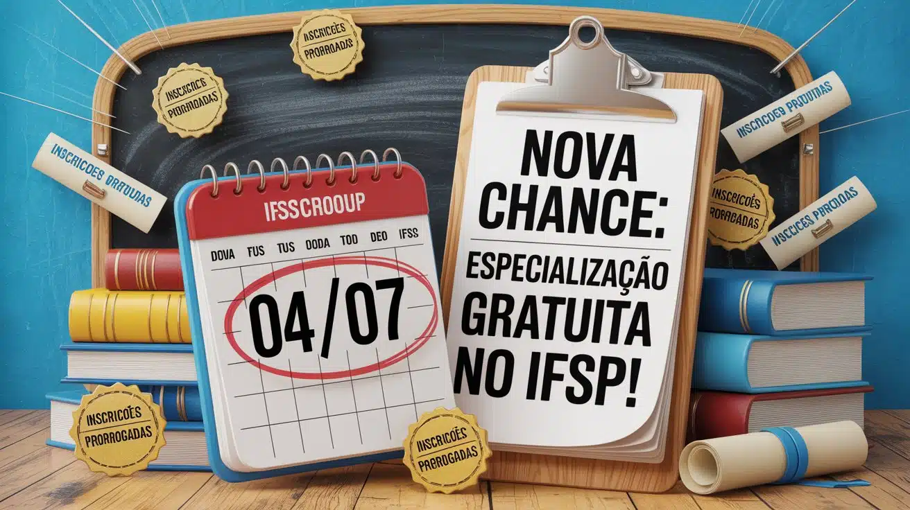 Inscrições prorrogadas! Pós-graduação gratuita em EJA no IFSP. Novo prazo até 04/07. Inscreva-se já e transforme sua carreira!