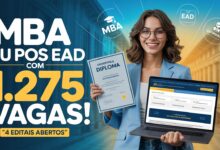 Na dúvida entre MBA e Especialização EAD? Estes 4 editais GRATUITOS têm a resposta (e a vaga) para sua carreira! Confira e inscreva-se agora!