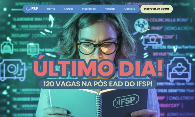 Inscrições abertas para a Especialização EAD em Informática na Educação do IFSP! Curso EaD com 120 vagas para licenciados.