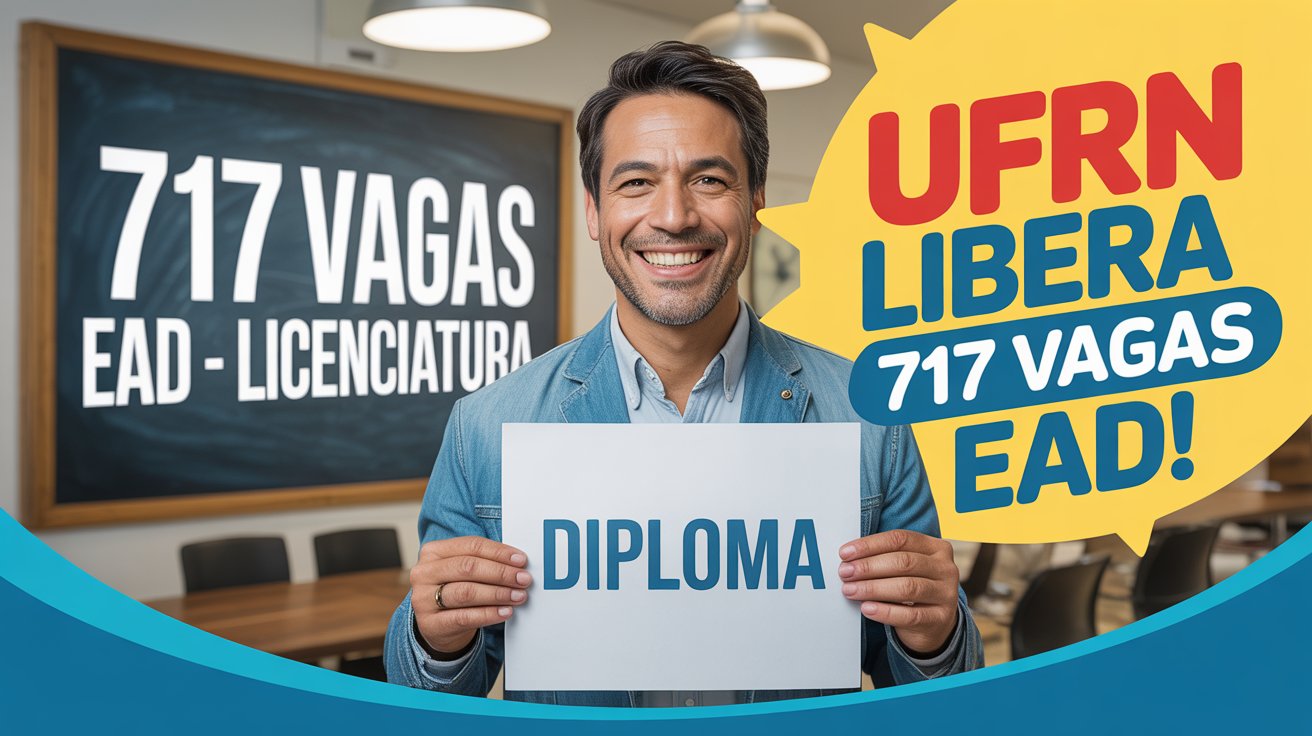 A UFRN abriu edital com 717 vagas em licenciaturas a distância EAD para professores da rede pública. Inscrições abertas!