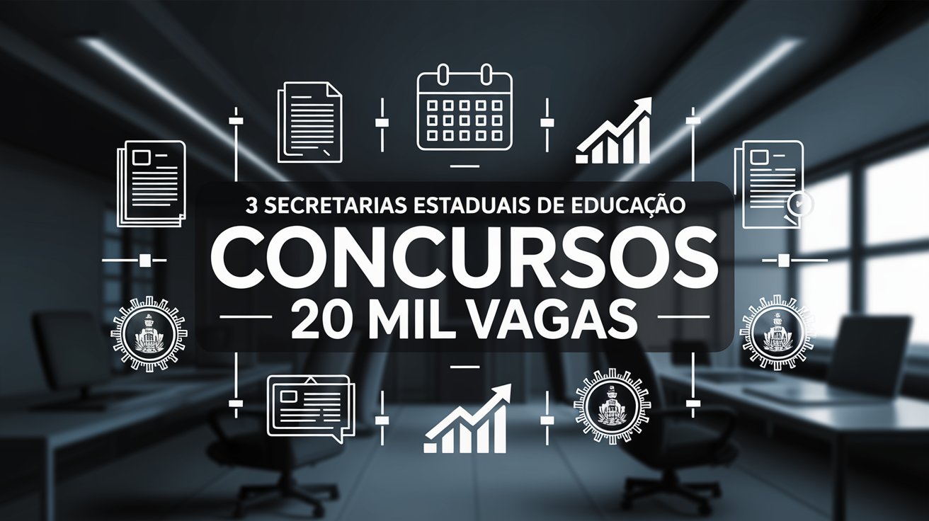 Inscrições abertas para concursos de educação em SP, MG e RS! São mais de 24 mil vagas para professor e técnico. Veja editais e salários.