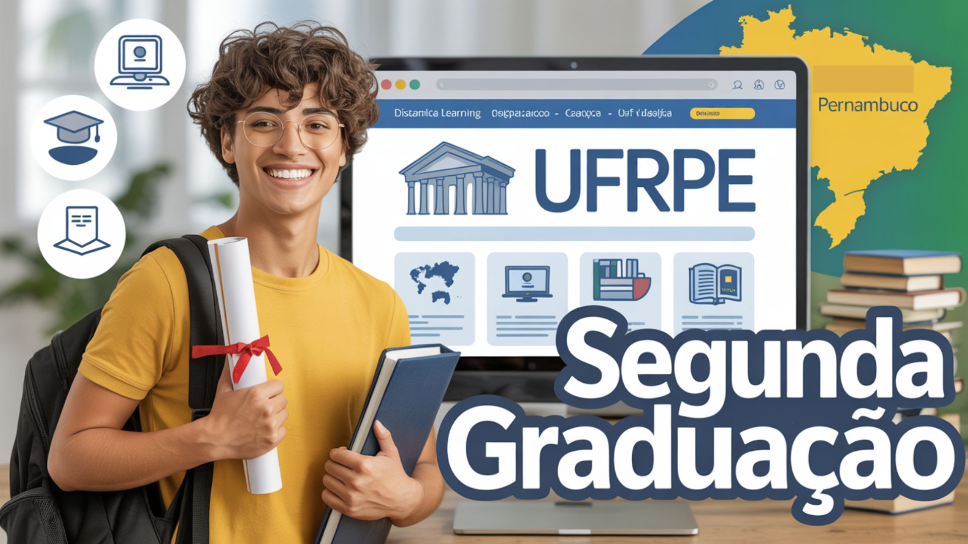 UFRPE abre 720 vagas em Segunda Graduação EAD para quem deseja nova graduação, transferência ou retorno. Inscrições até 15 de julho.