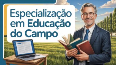 UNESP prorroga inscrições para Especialização EAD em Educação do Campo. Curso EAD com certificado para professores da rede pública.