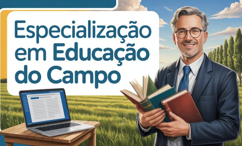UNESP prorroga inscrições para Especialização EAD em Educação do Campo. Curso EAD com certificado para professores da rede pública.