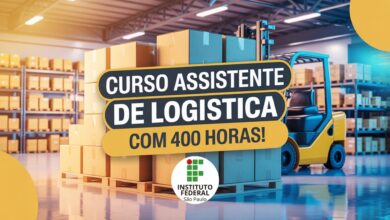 IFSP abre 400 vagas para curso de logística EAD gratuito. Inscrições de 11 a 18 de agosto. Exige apenas ensino fundamental. Inscreva-se já!