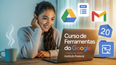 Curso online e gratuito de Ferramentas Google do IFSULDEMINAS. Aprenda Docs, Planilhas e Drive. Certificado grátis. 100 Vagas!
