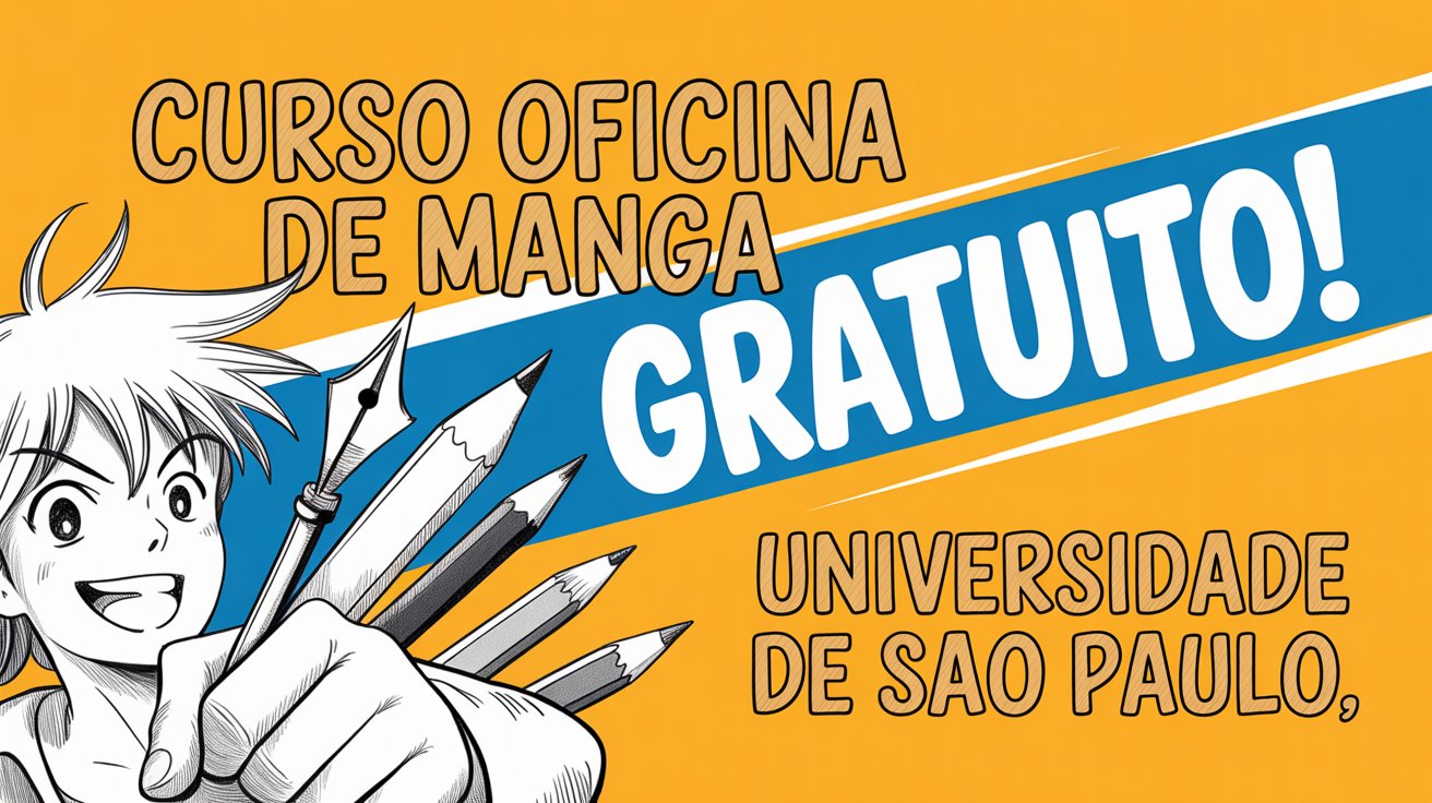USP oferece 100 vagas para curso gratuito de oficina de mangá EAD. Inscrições abertas! Saiba como participar e aprenda a criar personagens!