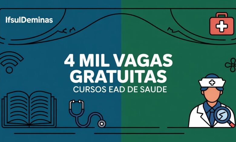 IFSULDEMINAS oferece 4 mil vagas em cursos EaD gratuitos de saúde. Inscrições até 05/09. Certificação reconhecida.