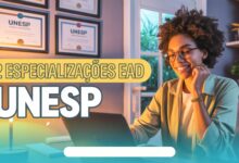Unesp prorroga inscrições para 300 vagas em Especializações EAD gratuitas. Cursos para educadores. Inscreva-se até 08 de agosto de 2025!