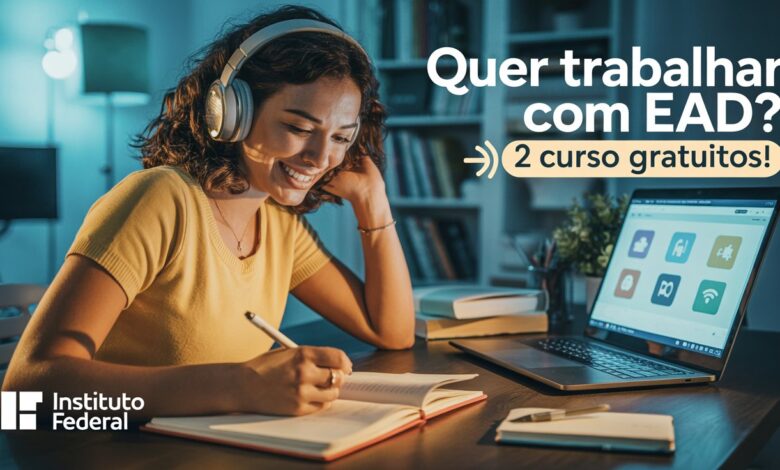 Instituto Federal abre 540 vagas em cursos EAD gratuitos! Qualifique-se em mediação pedagógica e orientação de TCC. Inscrições até 10/08.