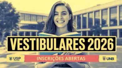 Inscrições abertas para os vestibulares 2026! USP, Unicamp, UnB e mais. Milhares de vagas de Graduação. Veja datas e como se inscrever.
