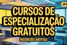 IFRN abre 77 vagas para especialização EAD gratuita. Inscrições de 21 a 29 de agosto. Saiba como concorrer e especialize-se sem custos!