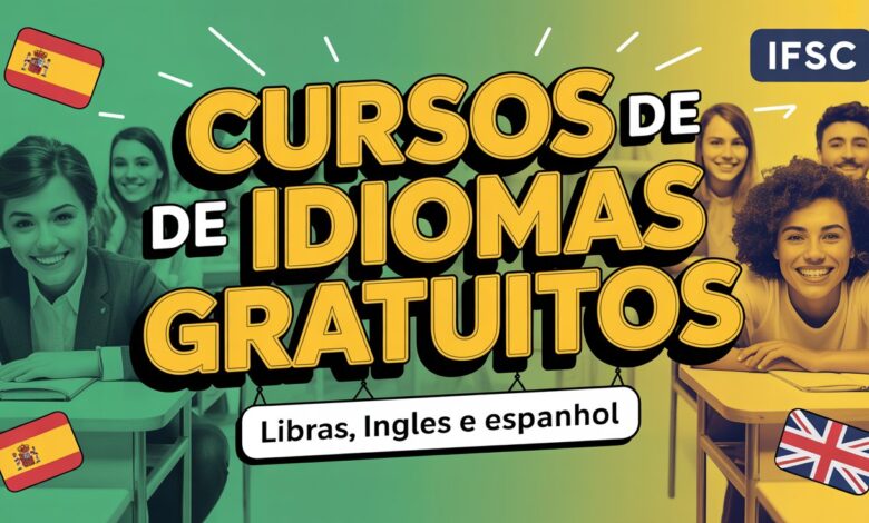 IFSC oferece cursos de idiomas gratuitos! Vagas abertas para Inglês, Espanhol e Libras. Inscrições até 27/08. Saiba como participar!