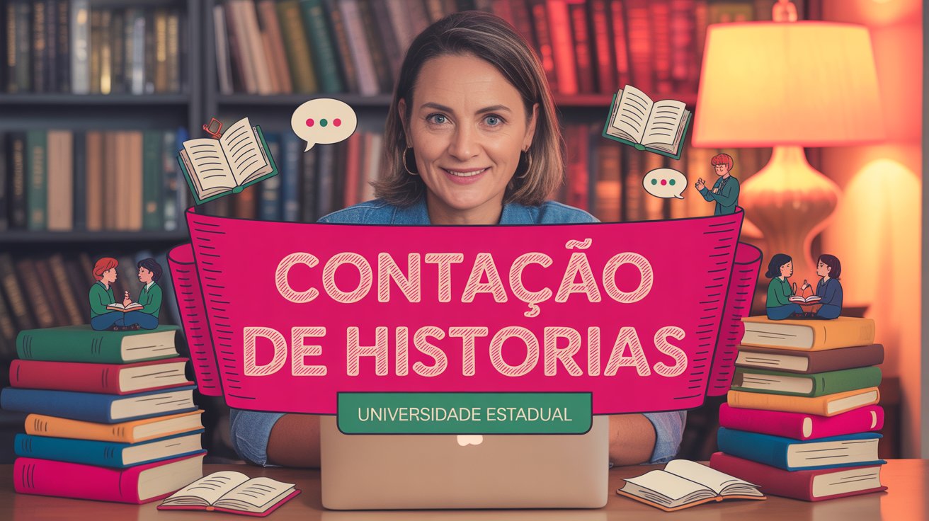 inscrições abertas para a especialização gratuita em Contação de Histórias (EAD) da UEFS e UAB. São 150 vagas para educadores e artistas.