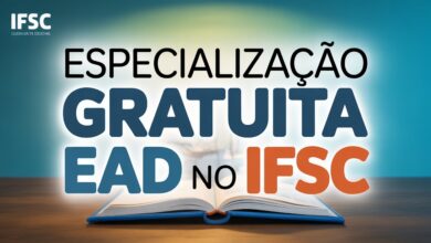 Especialização EAD em Gestão de Serviços de Saúde no IFSC. Curso a distância com 100 vagas. Inscrições de 1 a 22 de agosto de 2025.