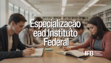 Inscrições abertas para especialização gratuita EAD em Gestão Escolar no IFB. São 281 vagas! Inscreva-se de 18 a 31 de agosto de 2025.