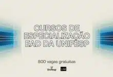 Busca uma Especialização EAD a distância? Unifesp PRORROGA prazo e oferece 800 vagas em saúde, educação e mais. Saiba como se inscrever.