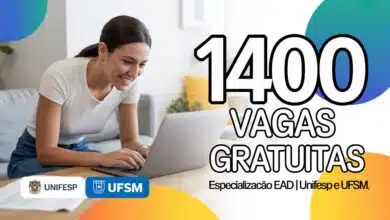 UNIFESP e UFSM oferecem 1400 vagas para especialização EAD gratuita. Cursos em saúde, educação e mais. Inscrições abertas! Confira!