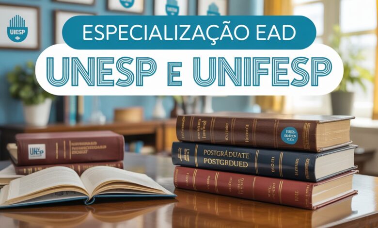 UNESP e UNIFESP abrem 1.100 vagas em especialização EAD gratuita. Cursos em saúde e educação. Inscrições abertas! Veja como participar.