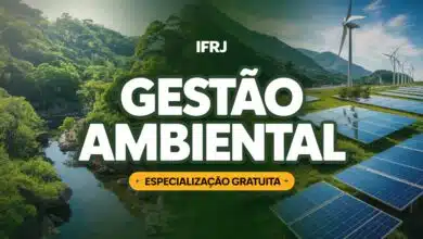IFRJ abre vagas para especialização gratuita em Gestão Ambiental. Inscrições de 11/08 a 14/09. Saiba como participar!