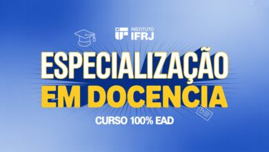 IFRJ abre 100 vagas para especialização gratuita em docência EAD. Inscrições abertas! Saiba como participar do processo seletivo 2025.