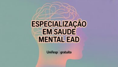 UNIFESP oferece Especialização EAD gratuita em Saúde Mental EaD. Inscrições abertas até 27/08. Veja como participar!