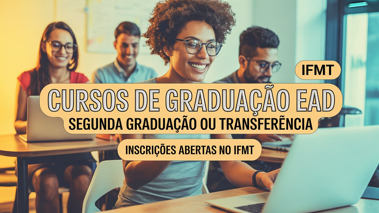 IFMT abre 202 vagas para graduação EAD gratuita em Pedagogia e Sistemas para Internet. Inscrições de 13 a 27 de agosto. Confira!