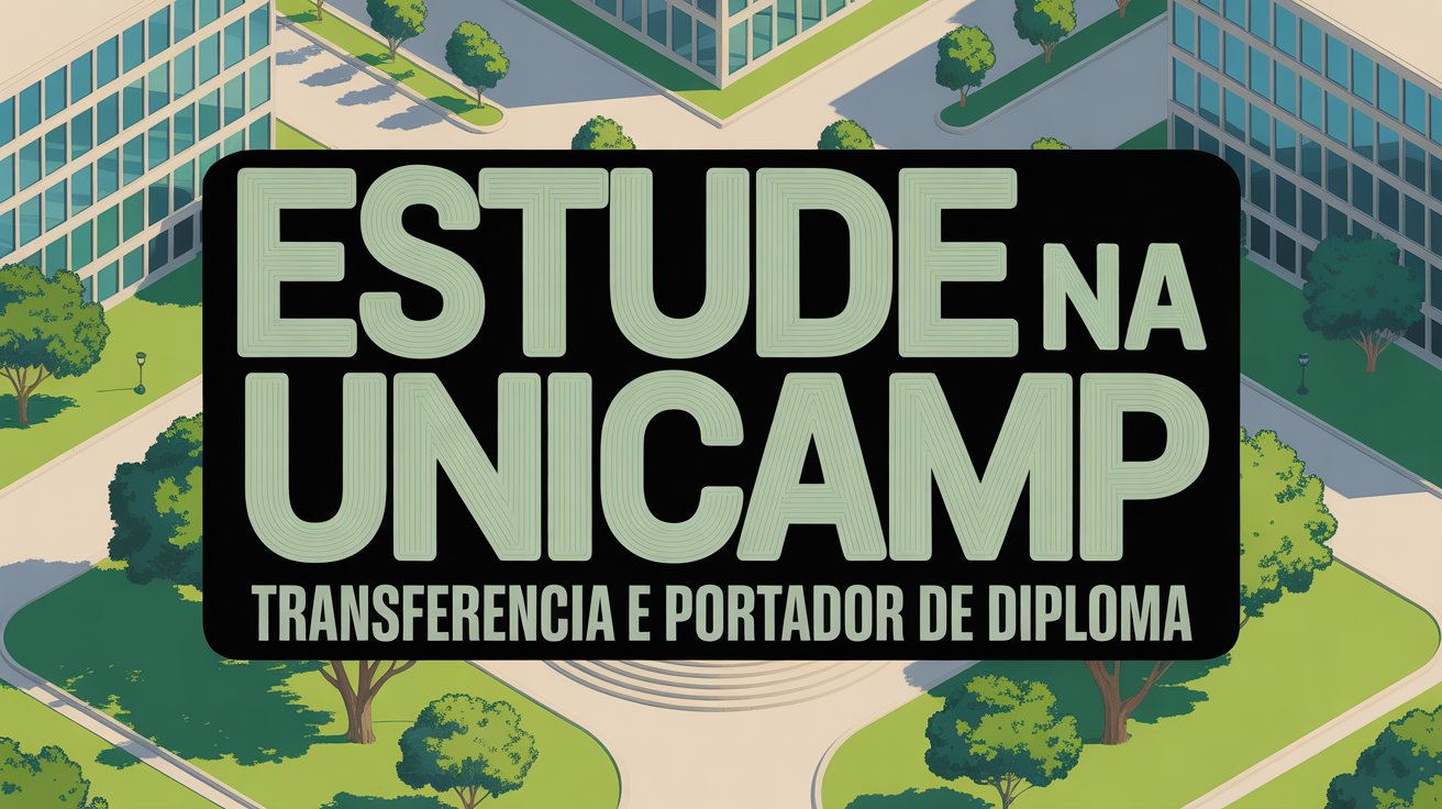 Vagas na Unicamp para 2026! Inscrições abertas para transferência externa e portadores de diploma. Veja as datas e as etapas do processo.