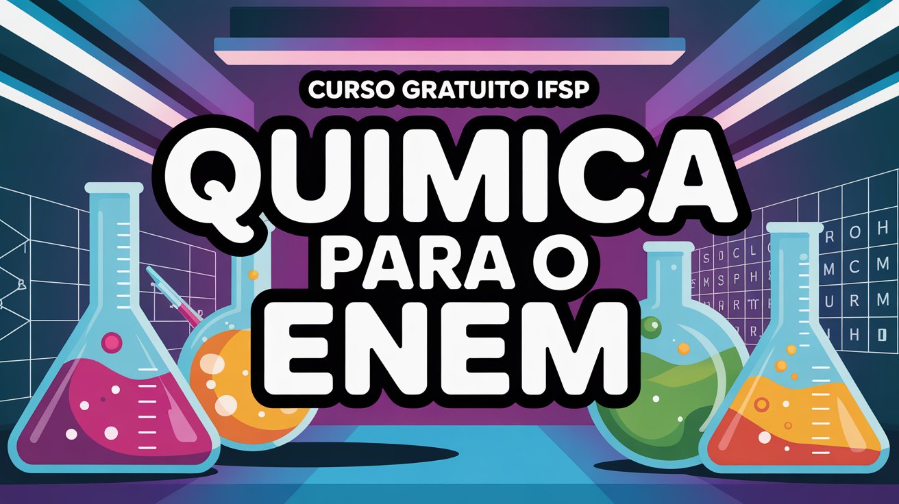 O IFSP abriu vagas para o curso gratuito de Química para o ENEM a distância! Inscrições abertas, saiba como garantir a sua vaga agora mesmo.