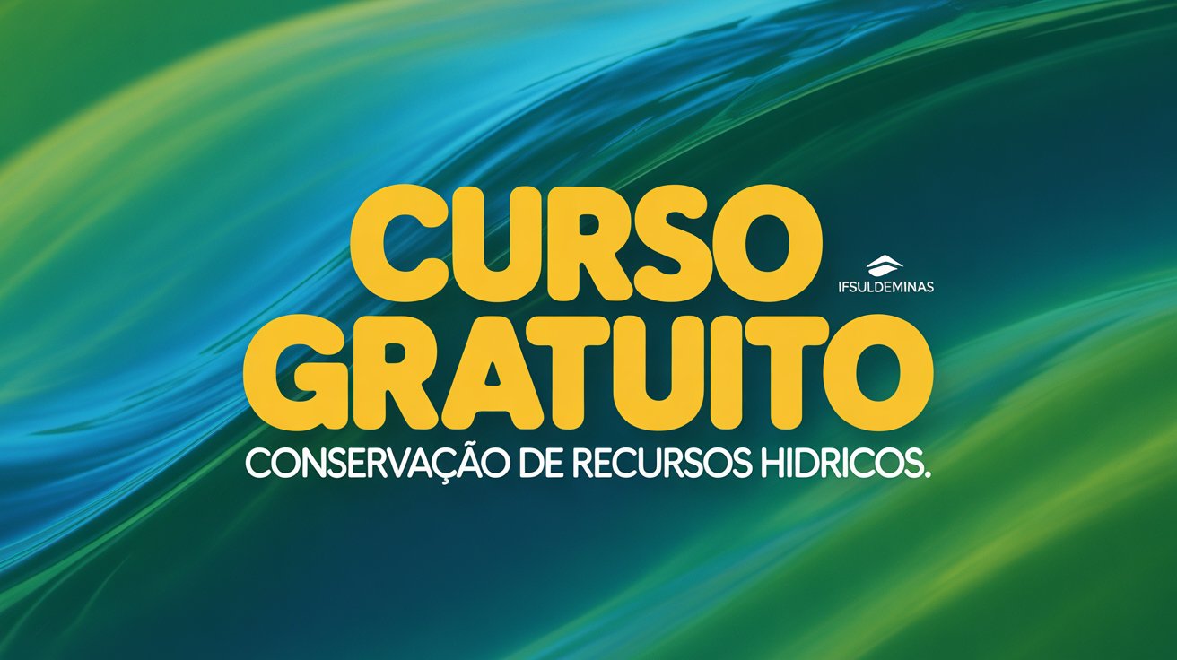 IFSULDEMINAS oferece 200 vagas para curso EAD gratuito de Monitor de Recursos Hídricos. Inscrições abertas até 25 de setembro!
