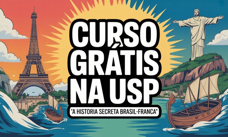 A USP lançou um curso gratuito sobre a história entre Brasil e França. Inscrições abertas até 30 de setembro. Saiba como participar!