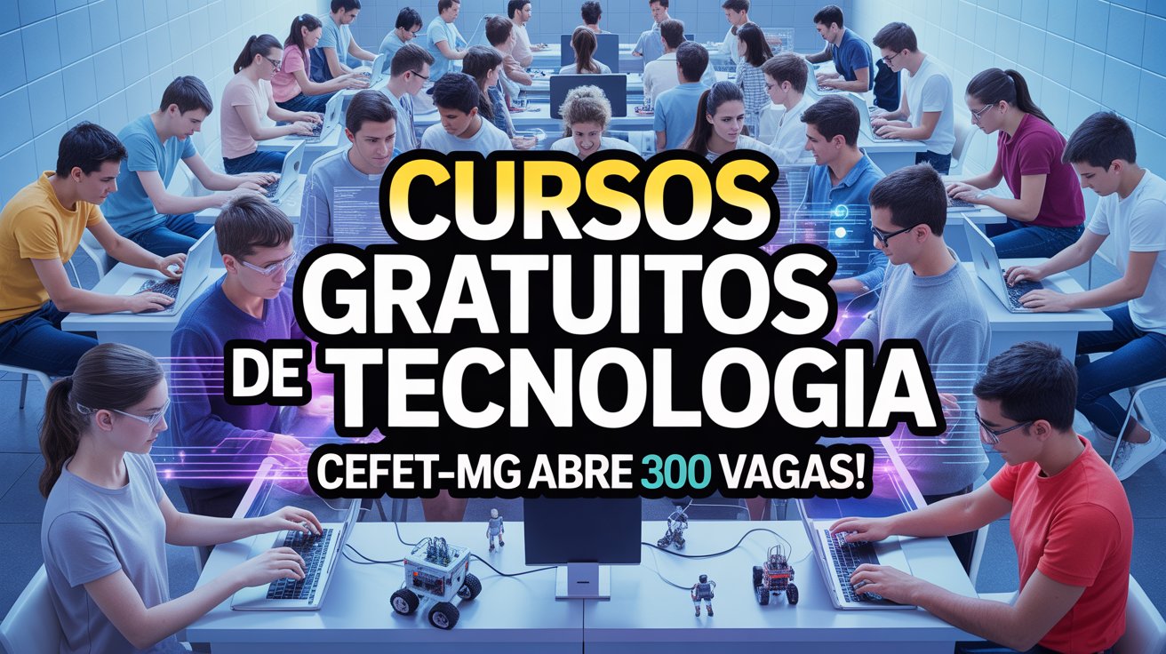 CEFET-MG abre 300 vagas em cursos de tecnologia para alunos de escolas públicas. Inscreva-se no programa Enxurrada de Bits até 19/09!