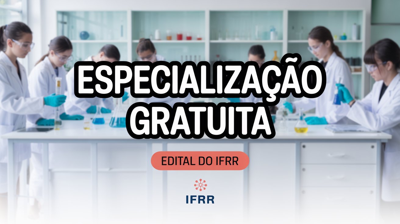 IFRR abre 190 vagas para pós-graduação gratuita EAD em Ensino de Ciências. Inscrições abertas em setembro! Saiba como participar e qualifique-se.