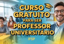 IFSP abre inscrições para especialização gratuita em Docência no Ensino Superior. São 25 vagas em São Paulo. Saiba como se inscrever!