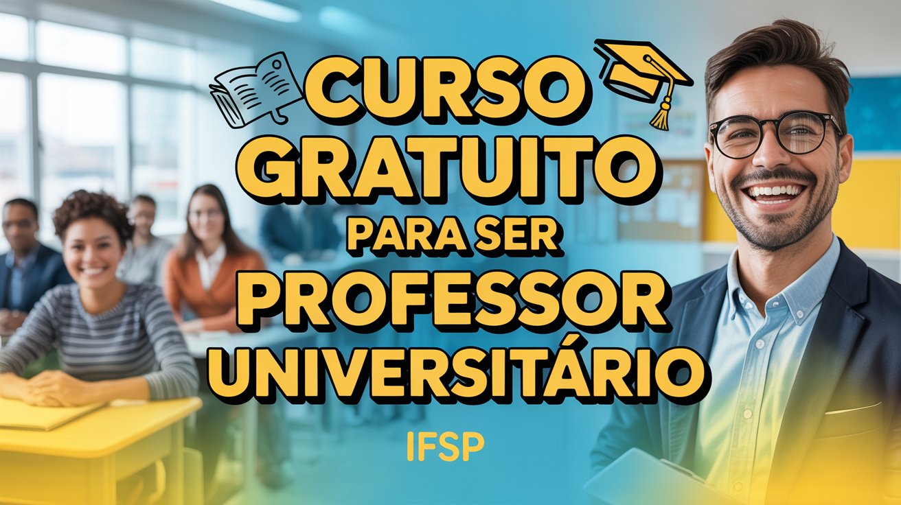 IFSP abre inscrições para especialização gratuita em Docência no Ensino Superior. São 25 vagas em São Paulo. Saiba como se inscrever!