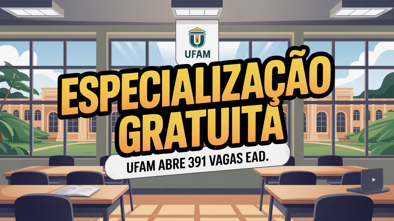 A UFAM abriu 391 vagas para a Pós-Graduação e Especialização EAD gratuita em Gestão Escolar. Inscrições de 08/09 a 21/09. Confira Detalhes!