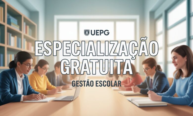UEPG abre 296 vagas para especialização EAD gratuita em Gestão Escolar. Inscrições em setembro! Saiba como participar desta oportunidade.